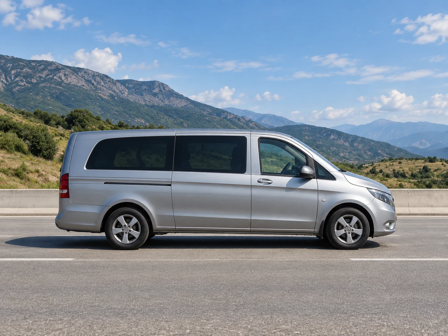 Silver commercial van