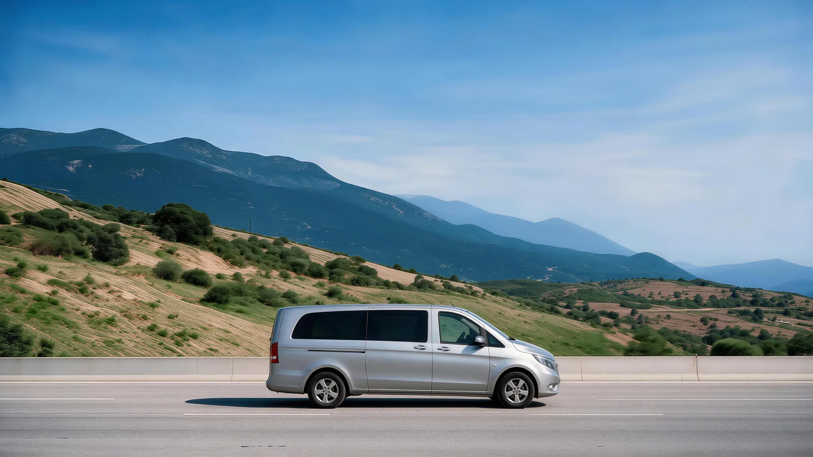 Silver commercial van